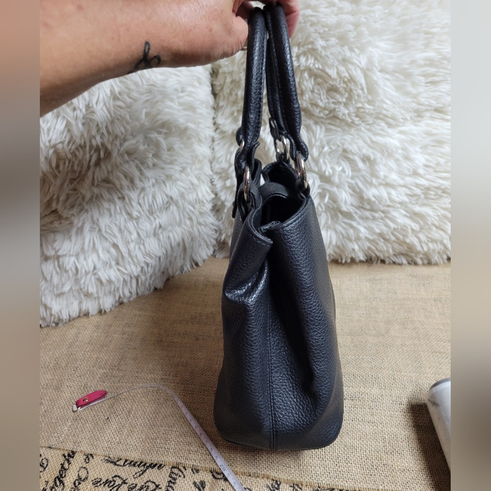 Vintage Liz Claiborne hand bag pebble leather-black - Picture 4 of 13